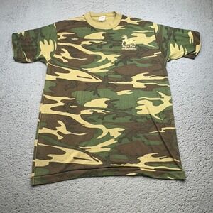 Vintage MJ Soffe Shirt Men Extra Large Green Camouflage Single Stitch USA